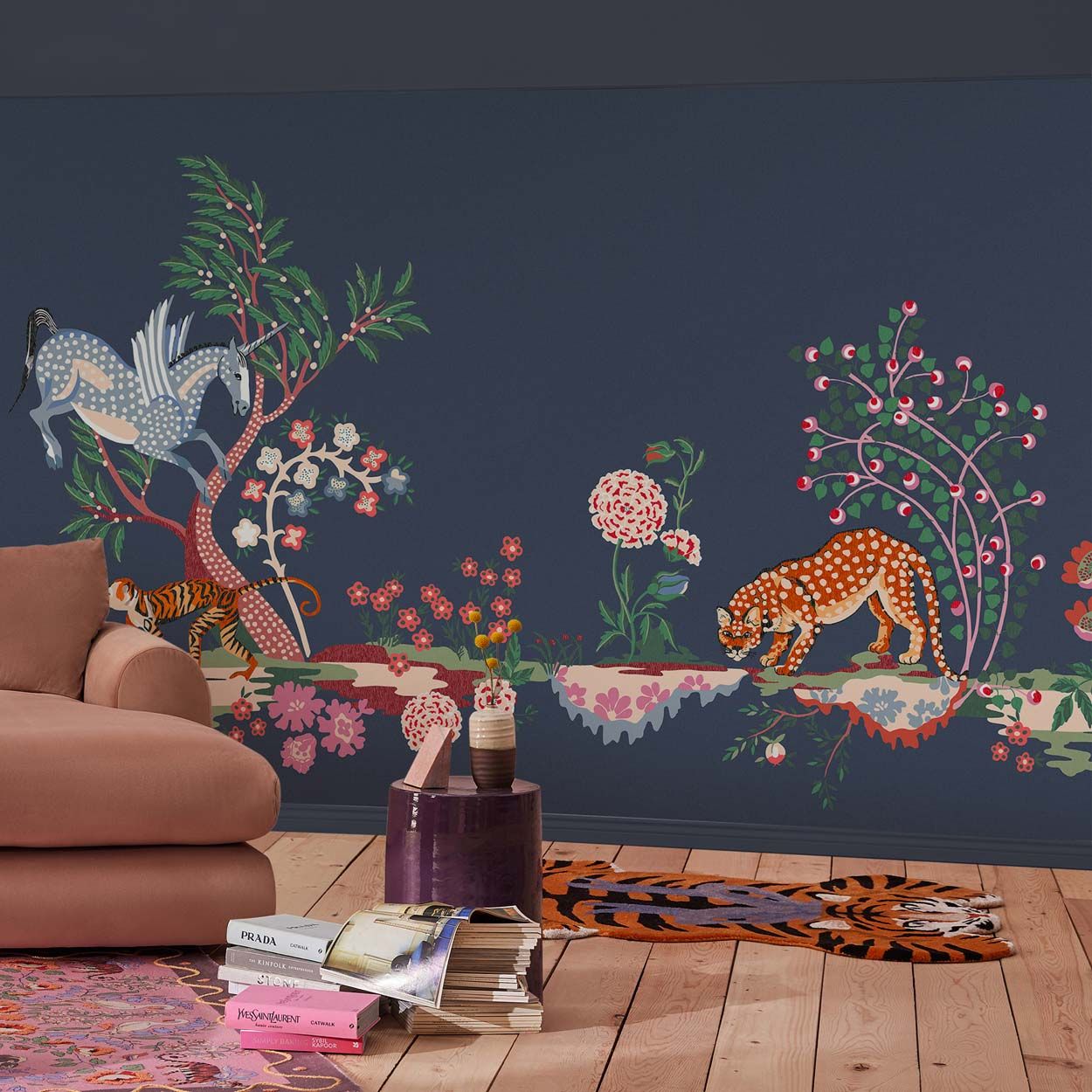 Cath Kidston Cowgirls Multi Fixed Size Mural