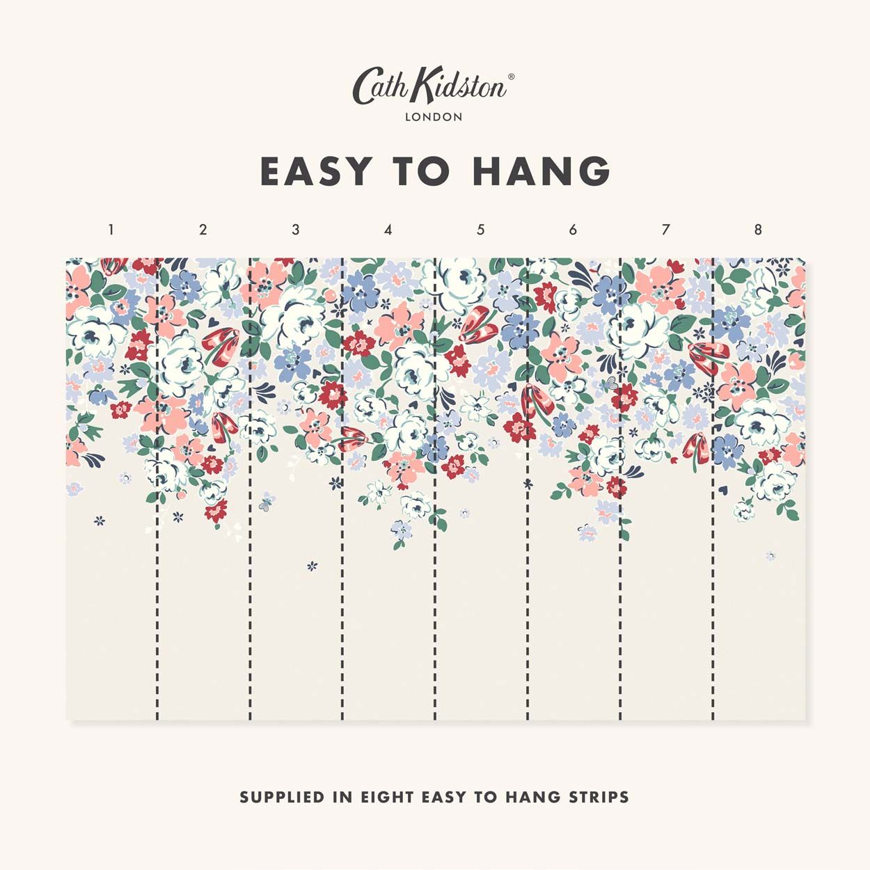 Cath Kidston Cowgirls Multi Fixed Size Mural