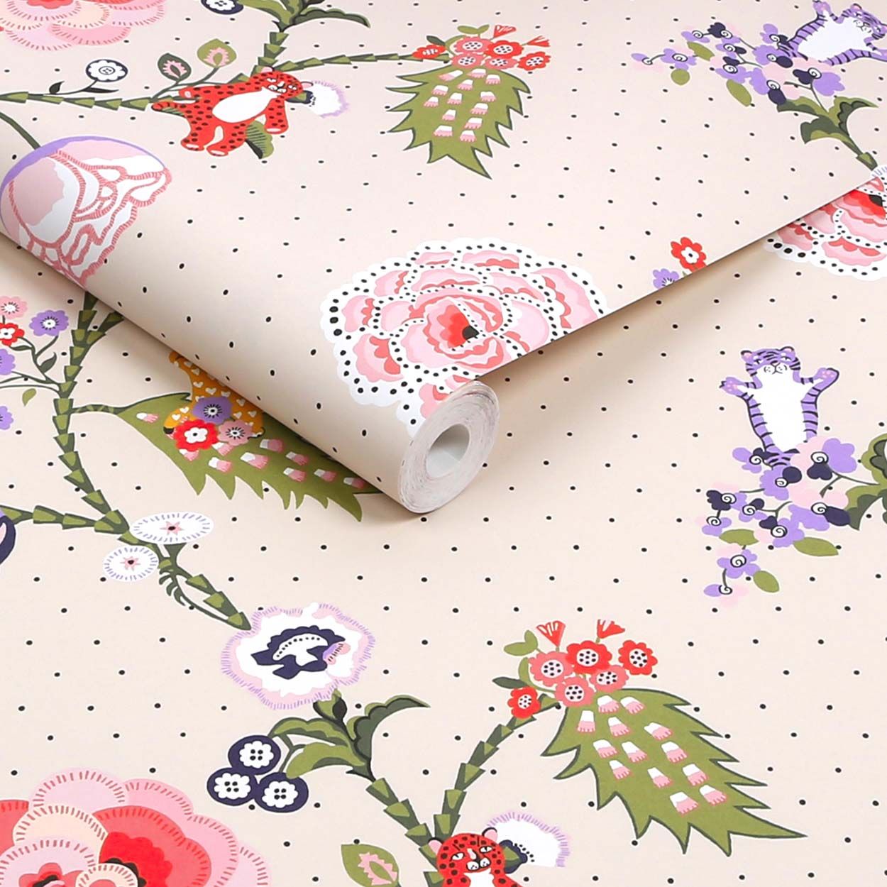 Cath Kidston Catnip Neutral Wallpaper