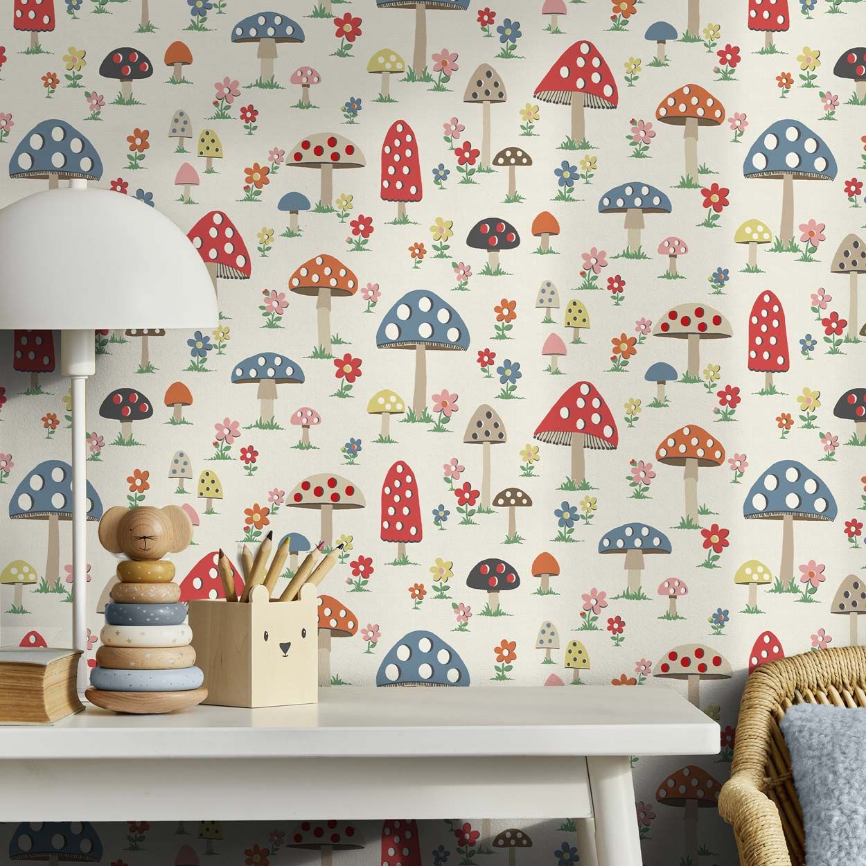 Cath Kidston Mushrooms Multi Wallpaper