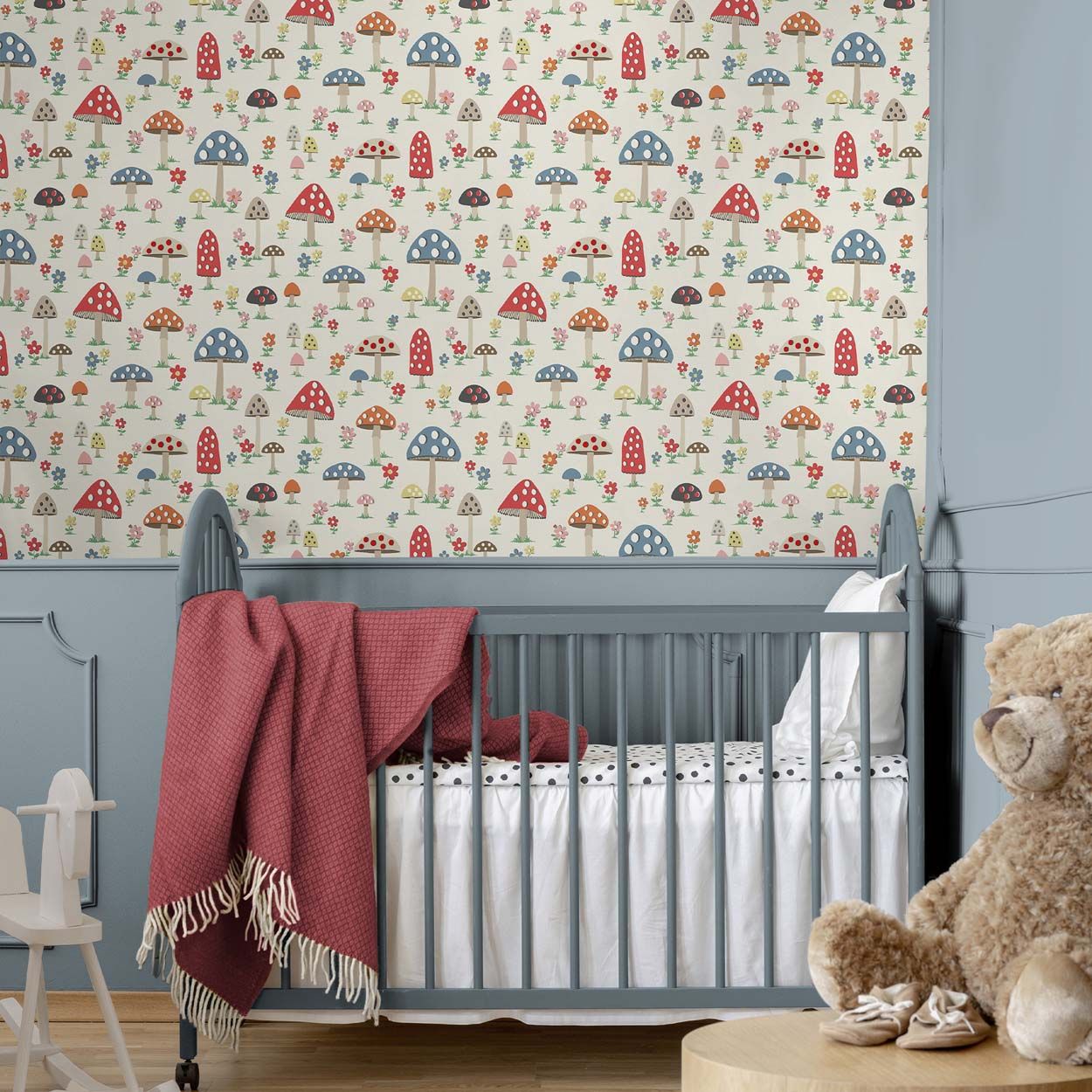 Cath Kidston Mushrooms Multi Wallpaper
