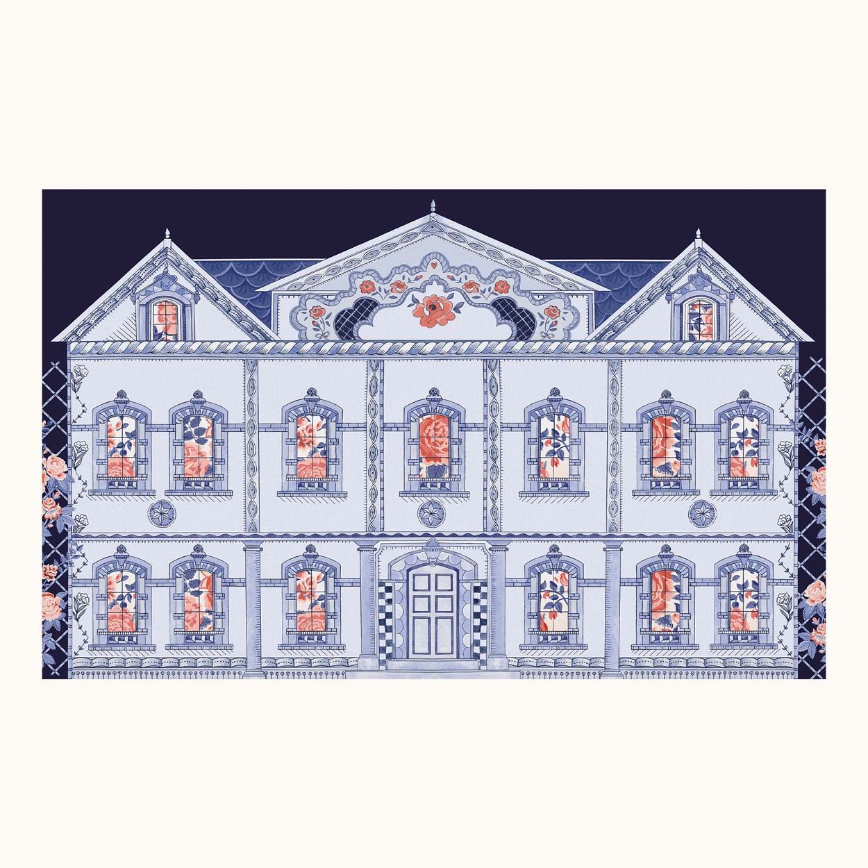 Cath Kidston Doll House Navy Mural