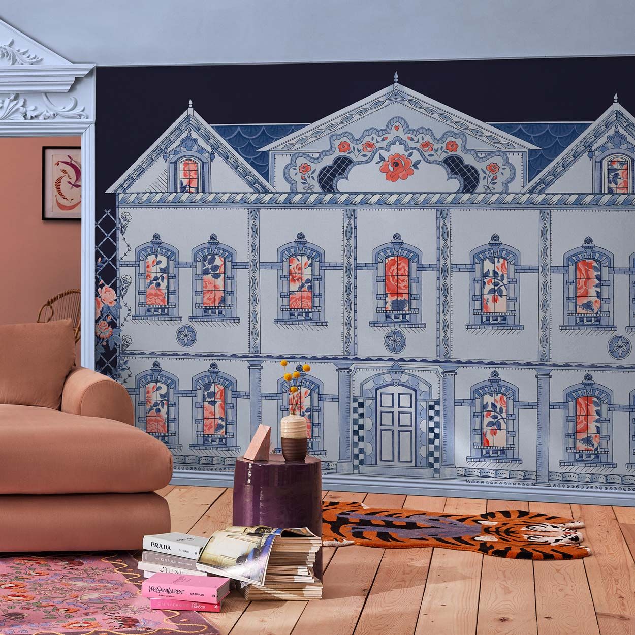 Cath Kidston Doll House Navy Mural