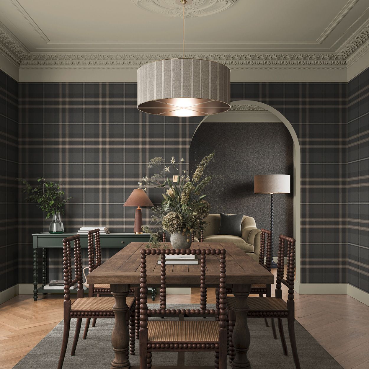 Superfresco Easy Eildon Weave Charcoal Wallpaper
