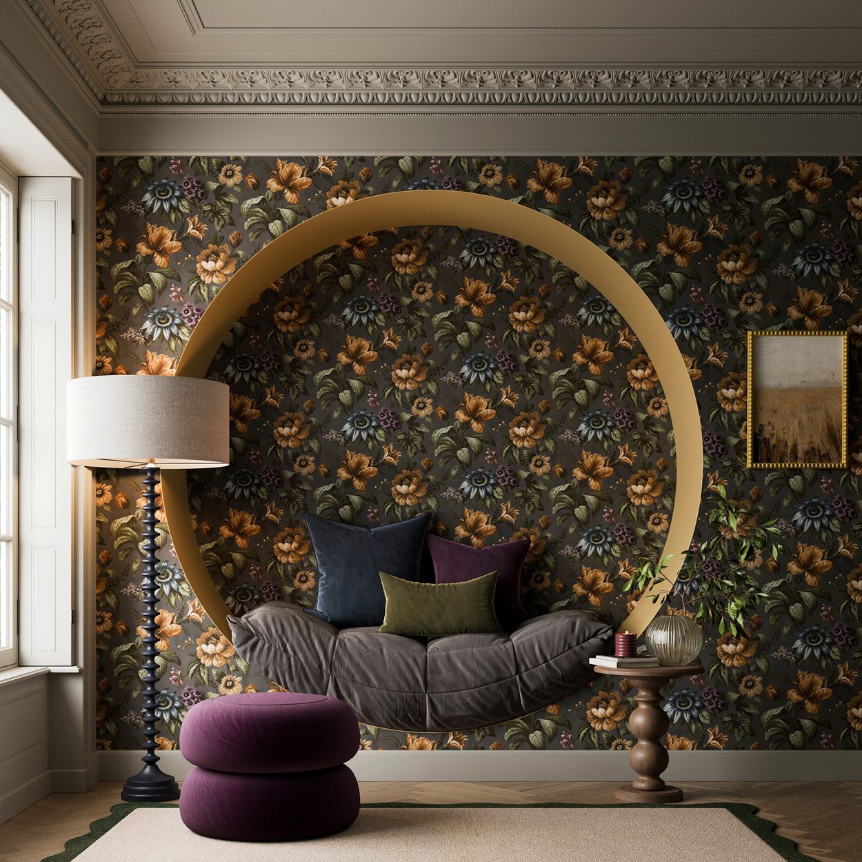 Superfresco Easy Gardenia Charcoal Wallpaper