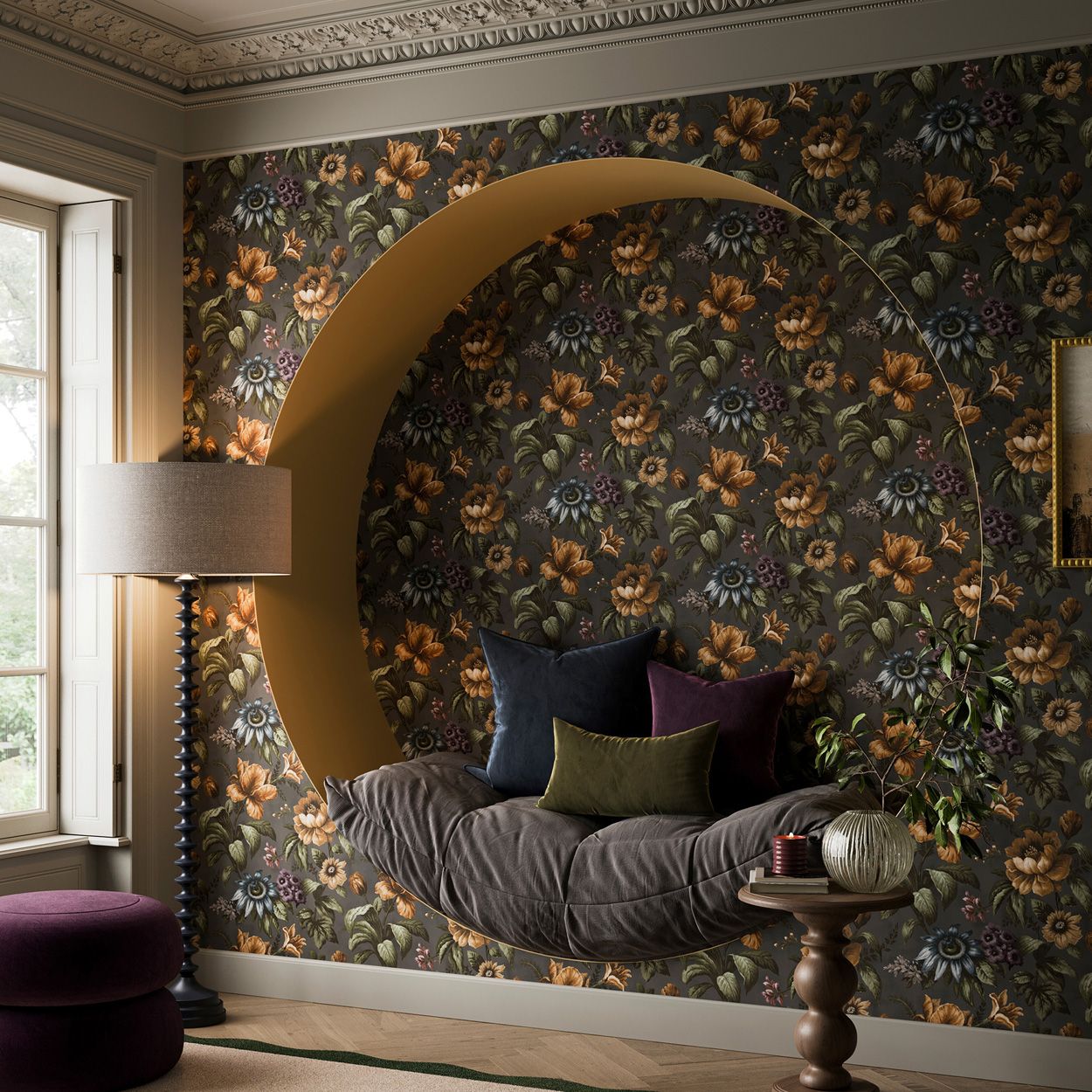 Superfresco Easy Gardenia Charcoal Wallpaper