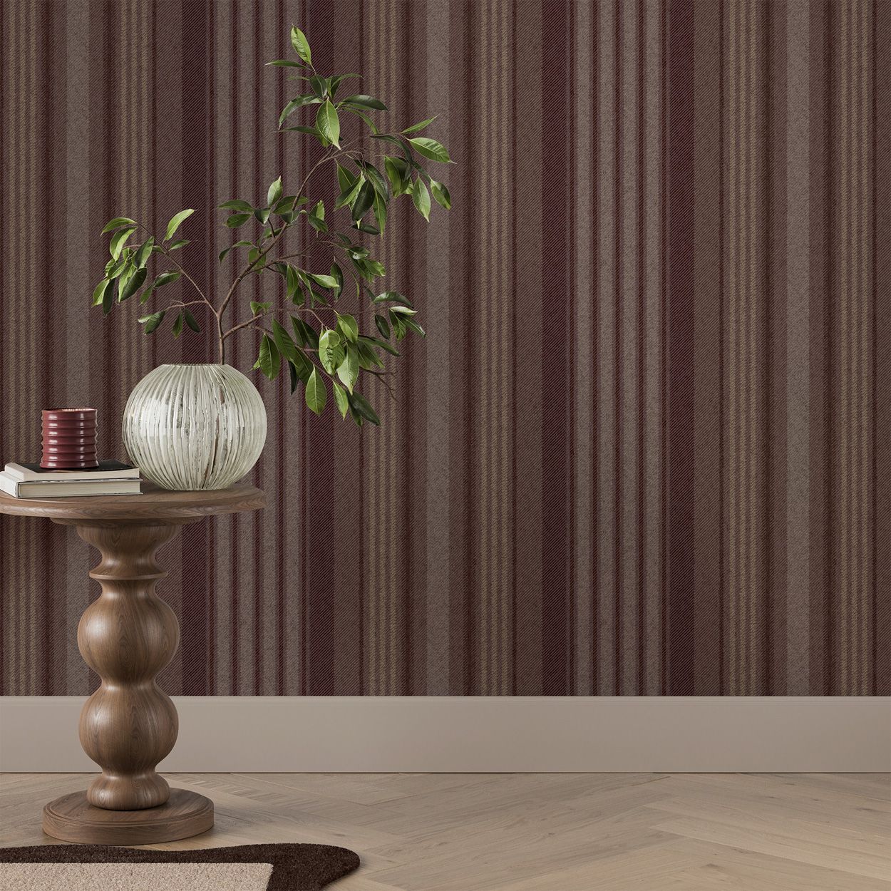 Superfresco Easy Loom Stripe Thistle Wallpaper