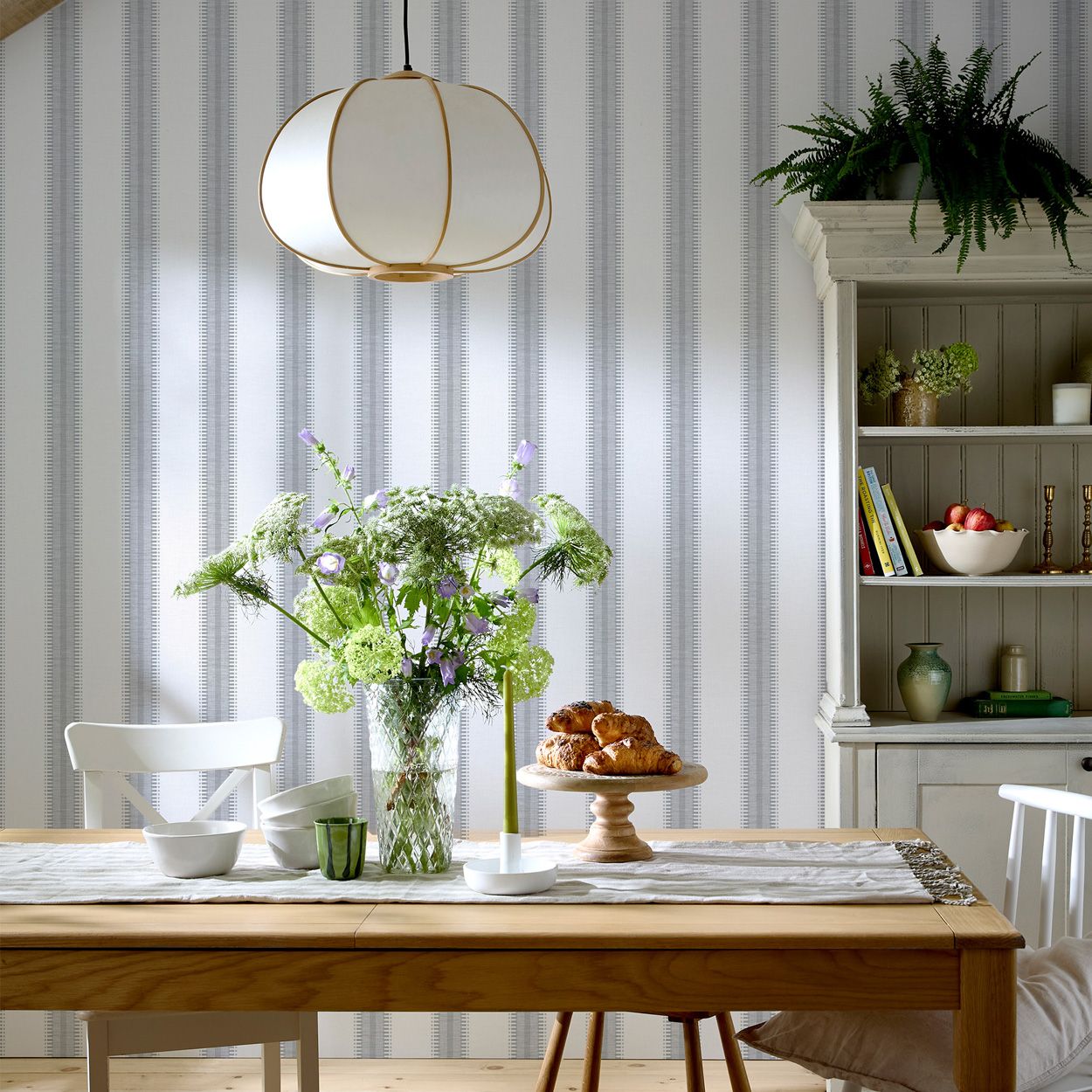 Superfresco Easy Sonnet Stripe Blue Wallpaper
