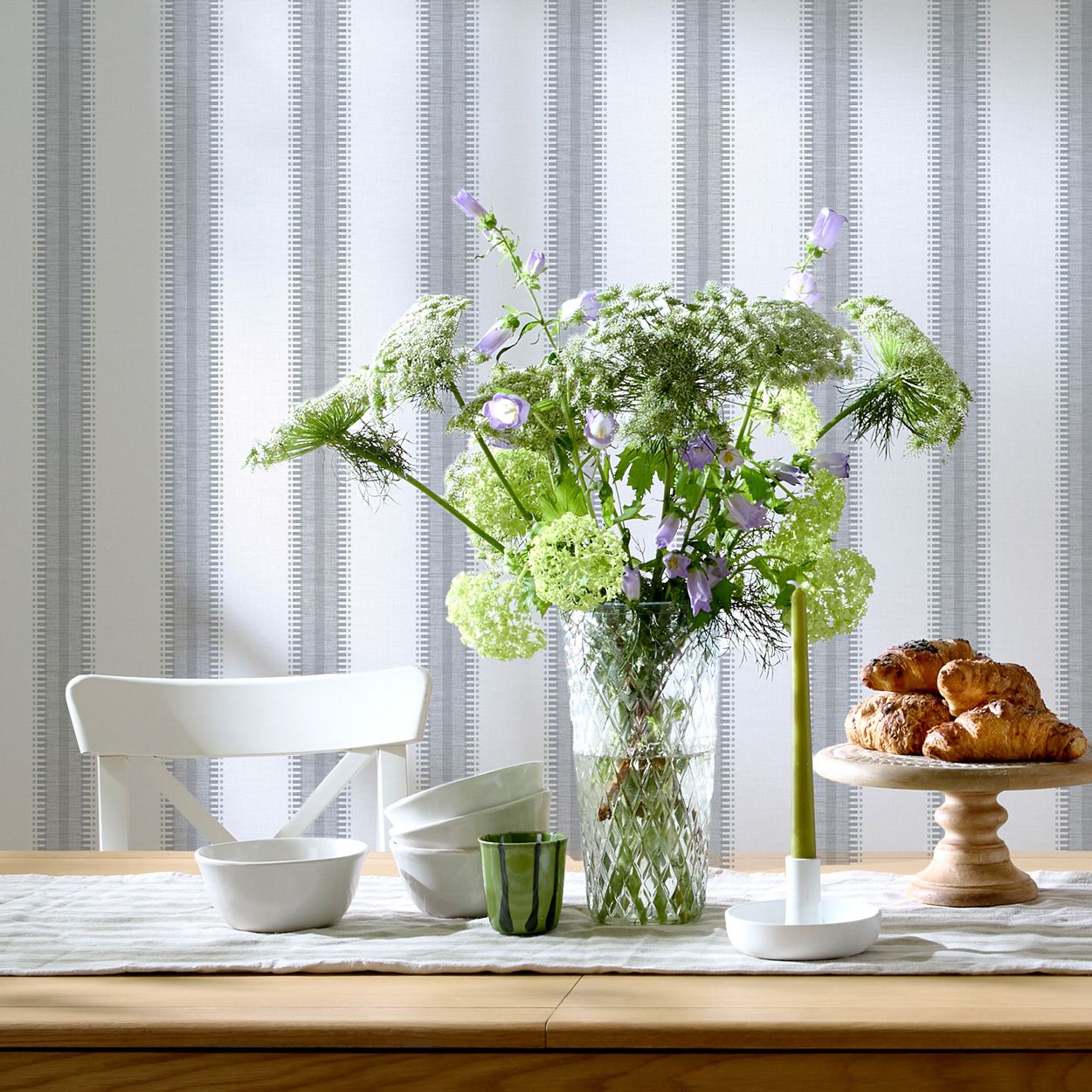 Superfresco Easy Sonnet Stripe Blue Wallpaper