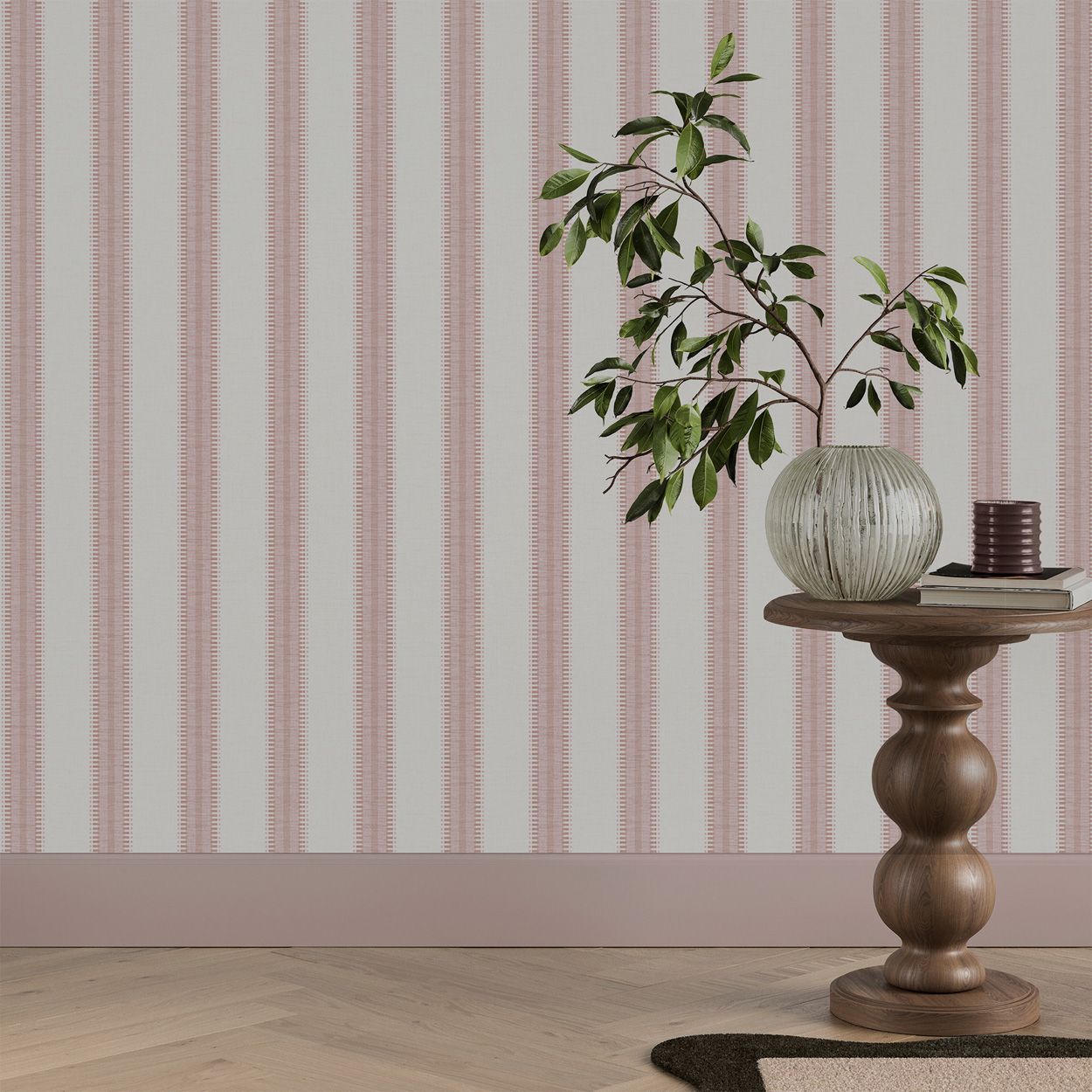 Superfresco Easy Sonnet Stripe Pink Wallpaper
