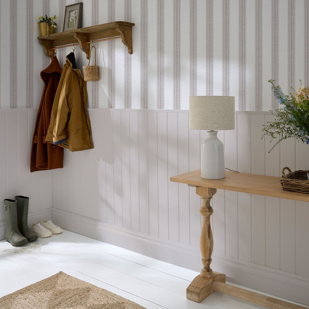 Superfresco Easy Sonnet Stripe Sand Wallpaper
