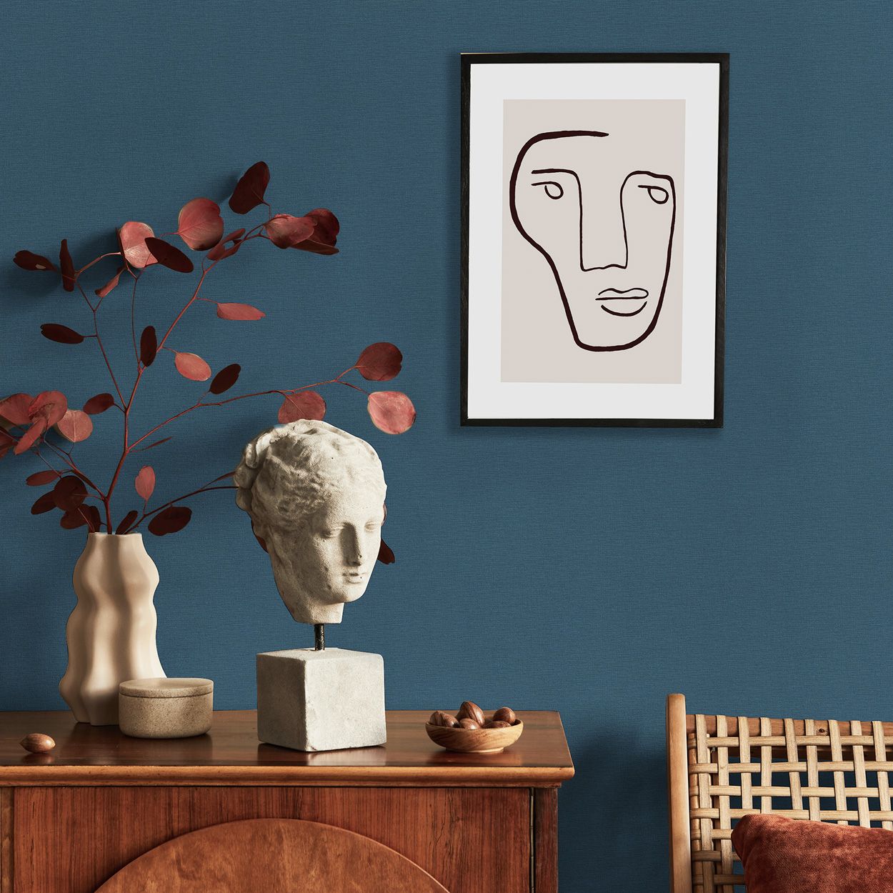 Superfresco Easy Amour Navy Wallpaper