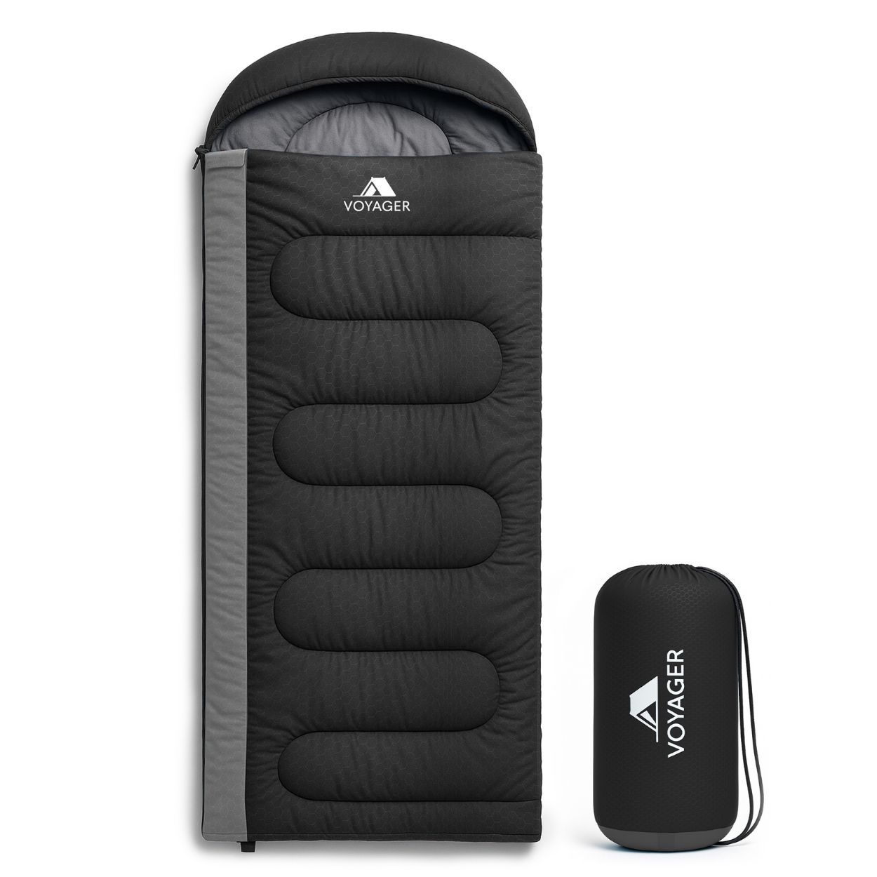 Voyager Rectangular Sleeping Bag Black