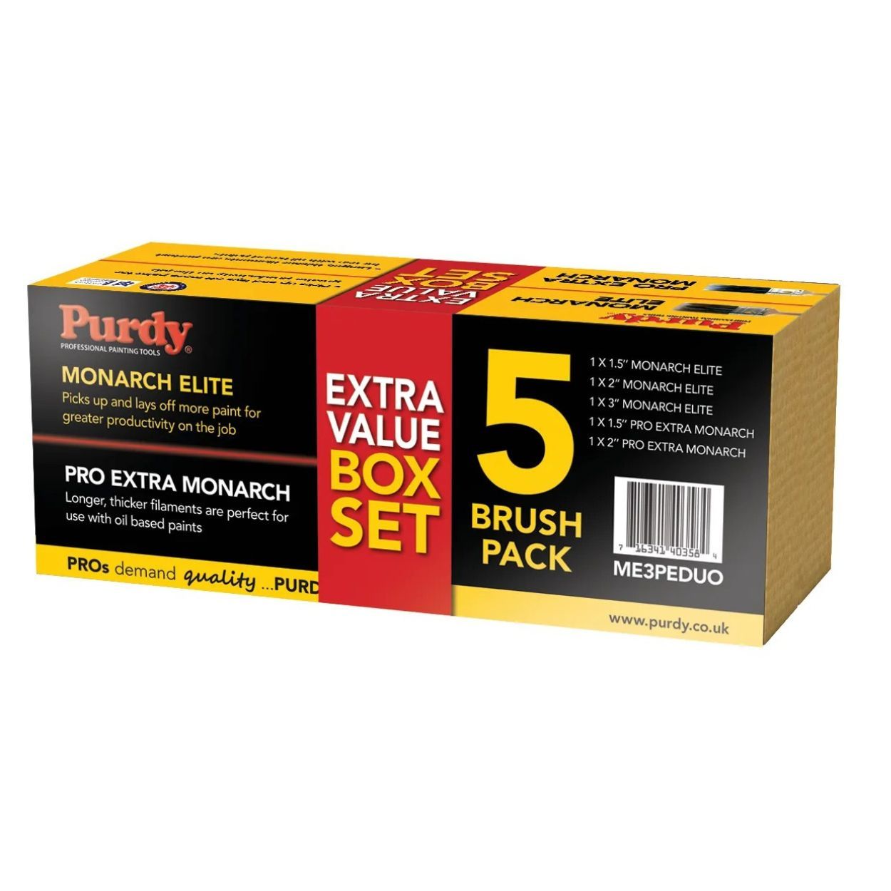 Purdy Monarch Elite and Pro-Extra Monarch Box Set ME3PEDUO