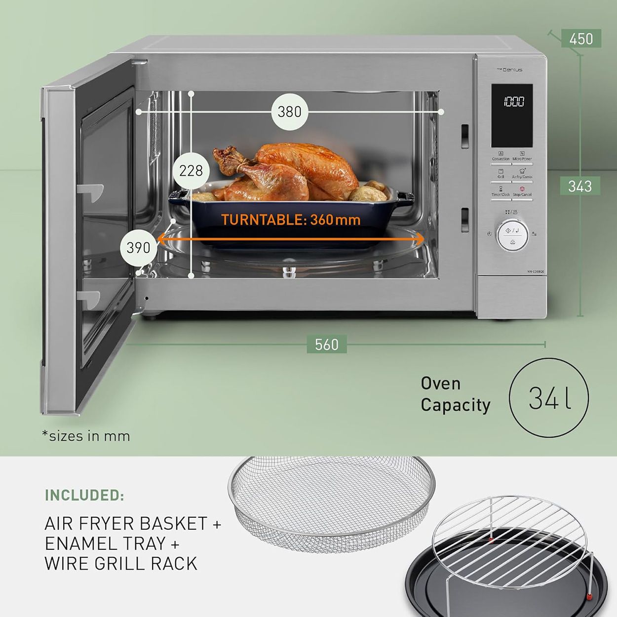 Panasonic 4-in-1 Air Fry Combi Microwave Oven