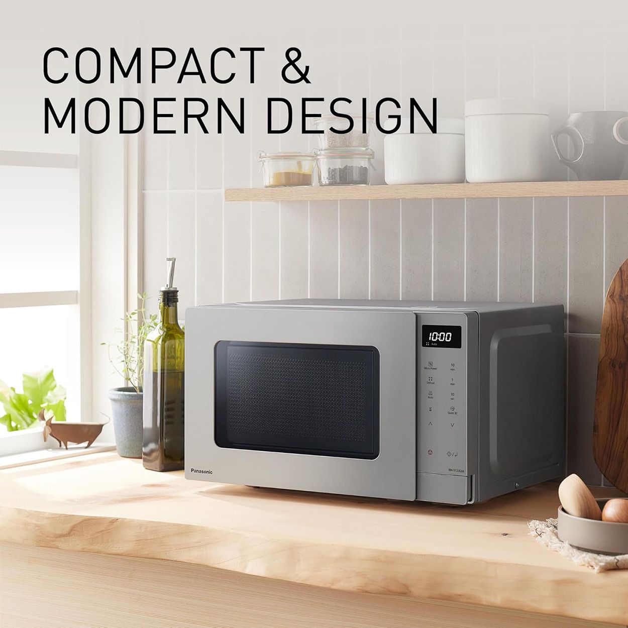 Panasonic Compact Solo Microwave Silver
