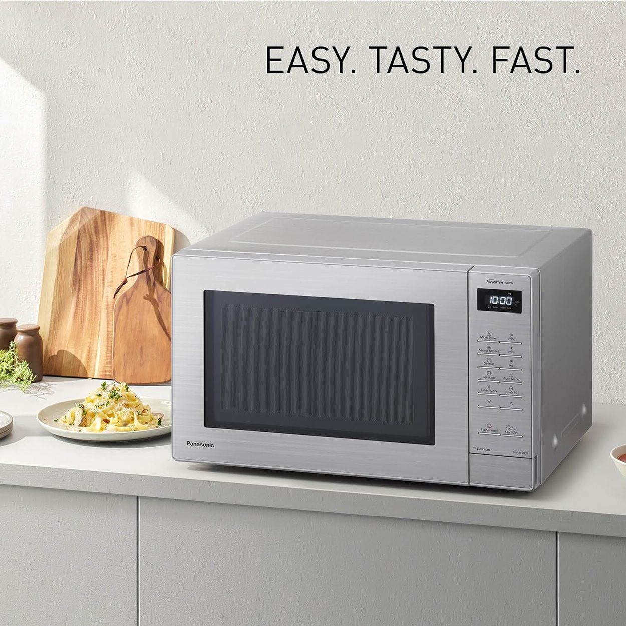 Panasonic 32L 1000W Solo Inverter Microwave Silver
