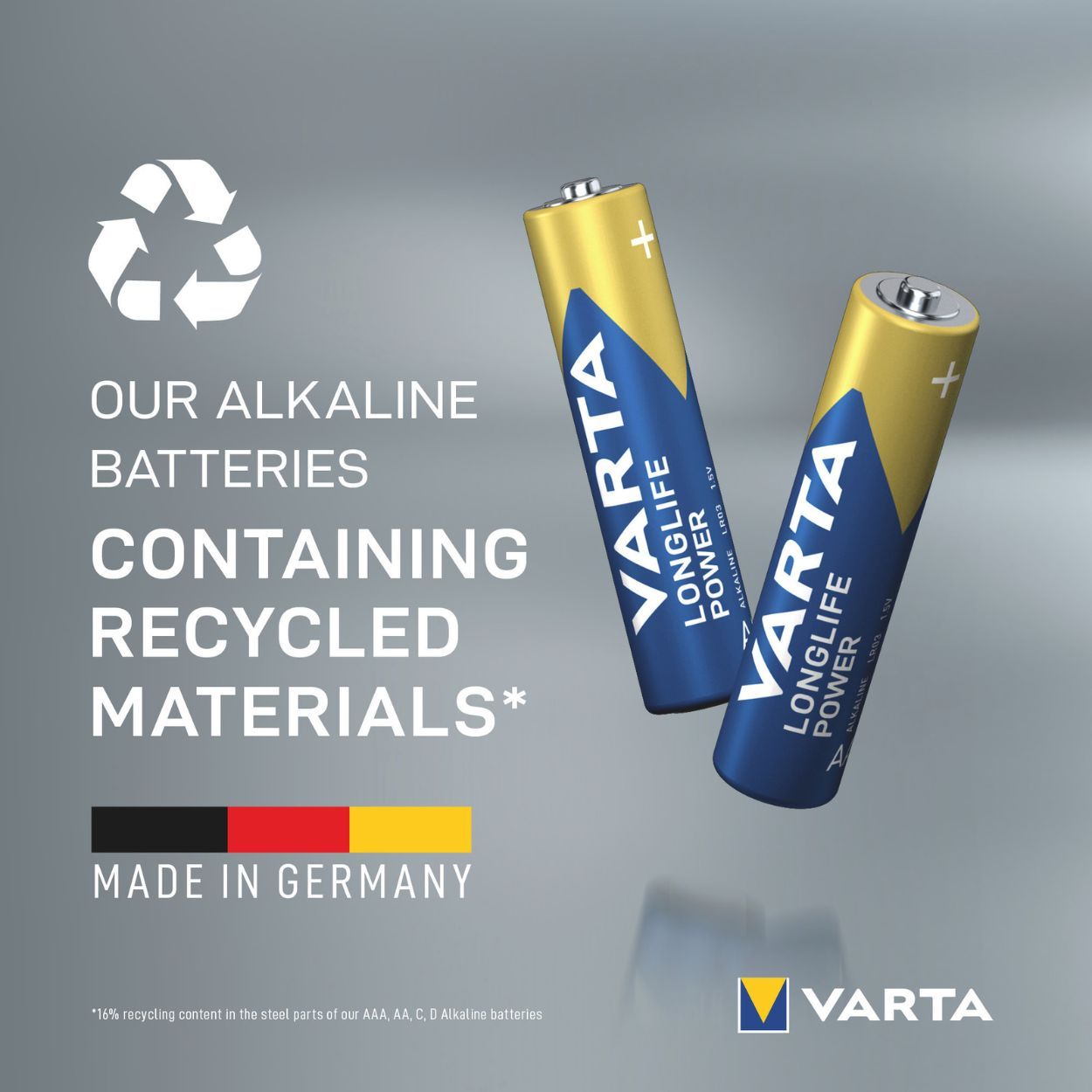 VARTA AA Longlife Power LR6 Alkaline Batteries pack of 8 plus 4 free