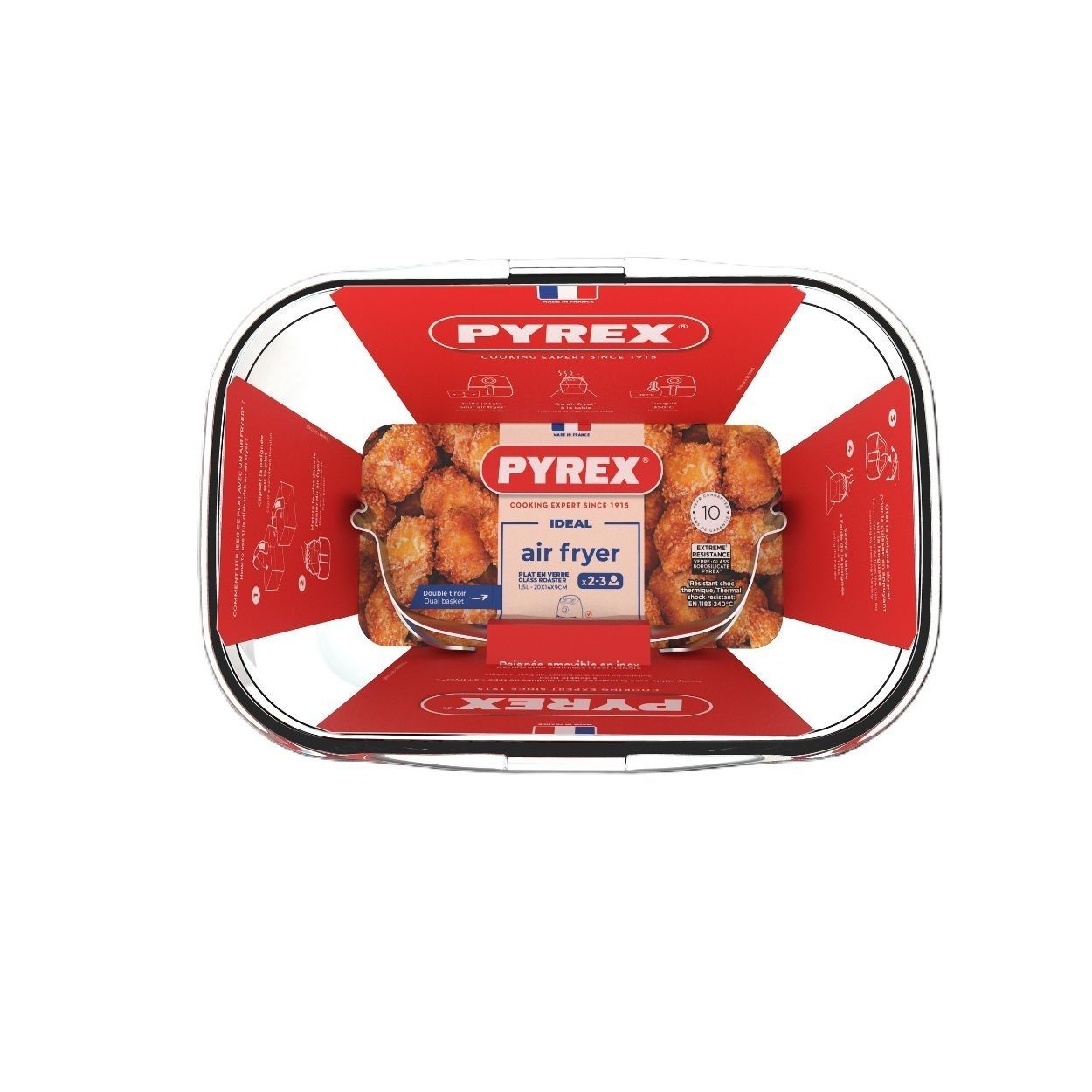 Pyrex 2Pc Set Cook & Store Red Cherry Lid