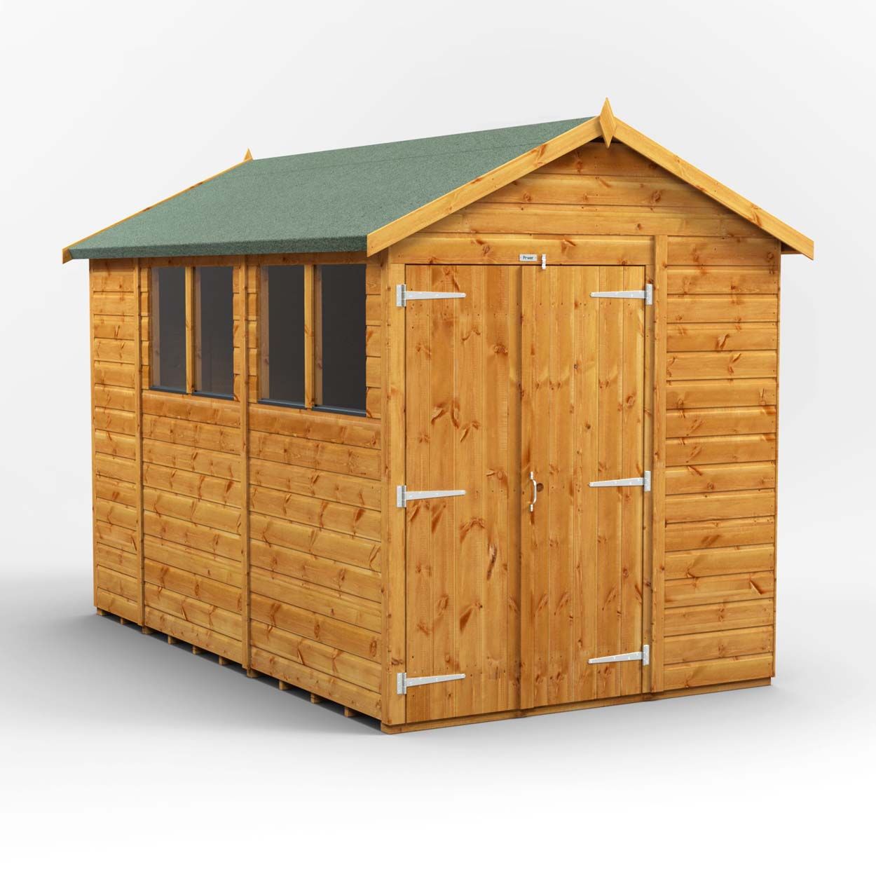 Powersheds Apex Garden Shed 10ft x6ft DD