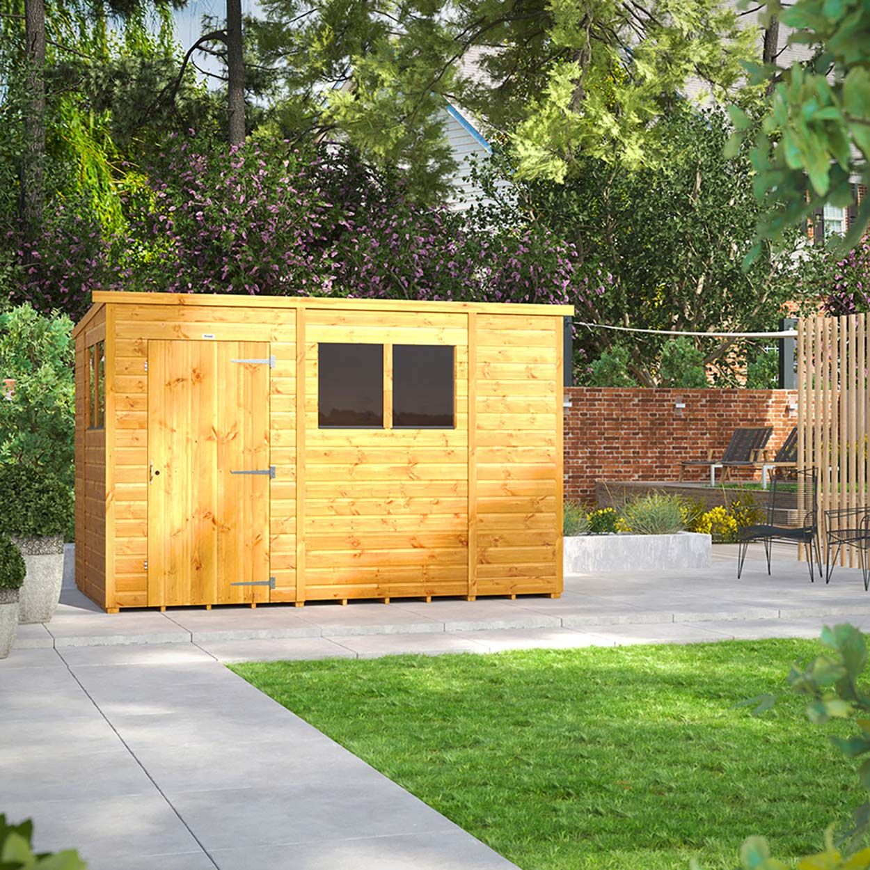 Powersheds Pent Garden Shed - 10ft x 6ft