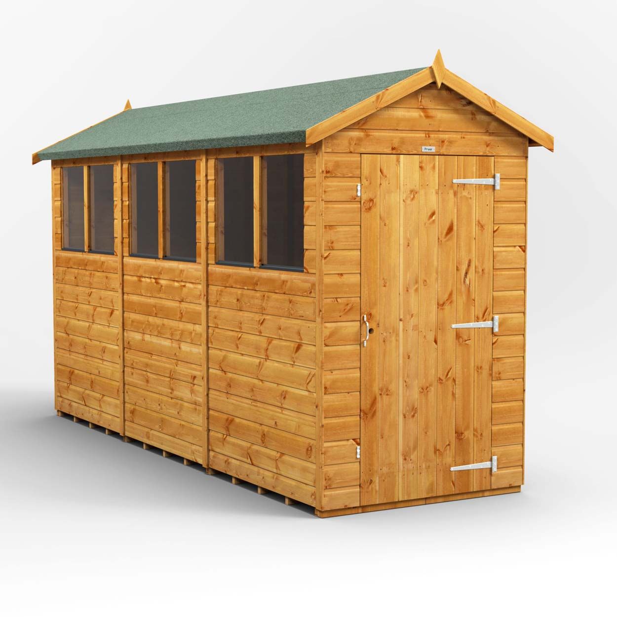 Powersheds Apex Garden Shed - 12ft x 4ft