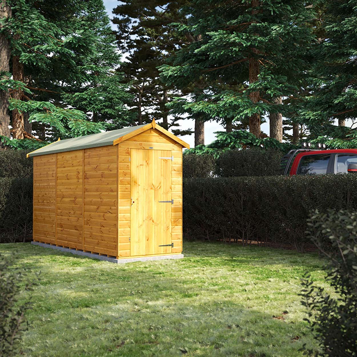 Powersheds Apex Garden Shed 12ft x 4ft Windowless