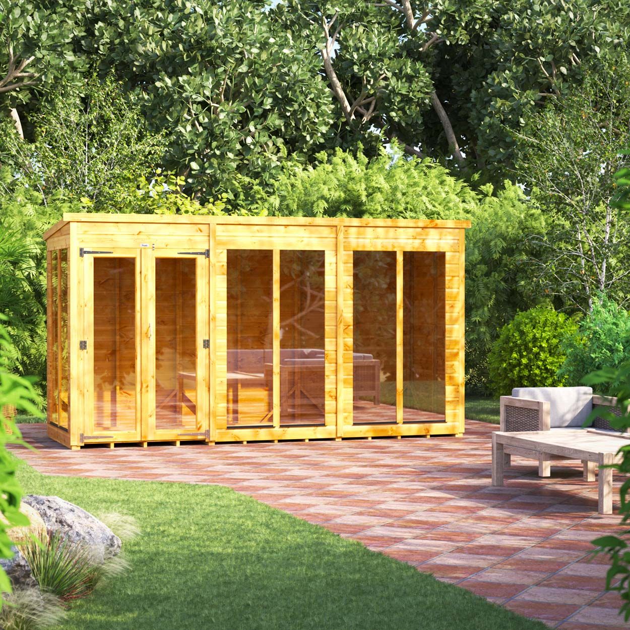 Powersheds Pent Summerhouse - 12ft x 4ft