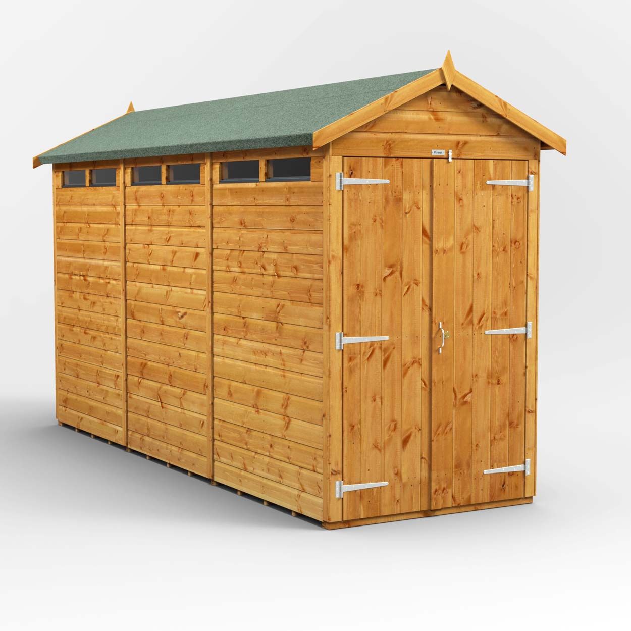 Powersheds Apex Security Shed - 12ft x 4ft - DD