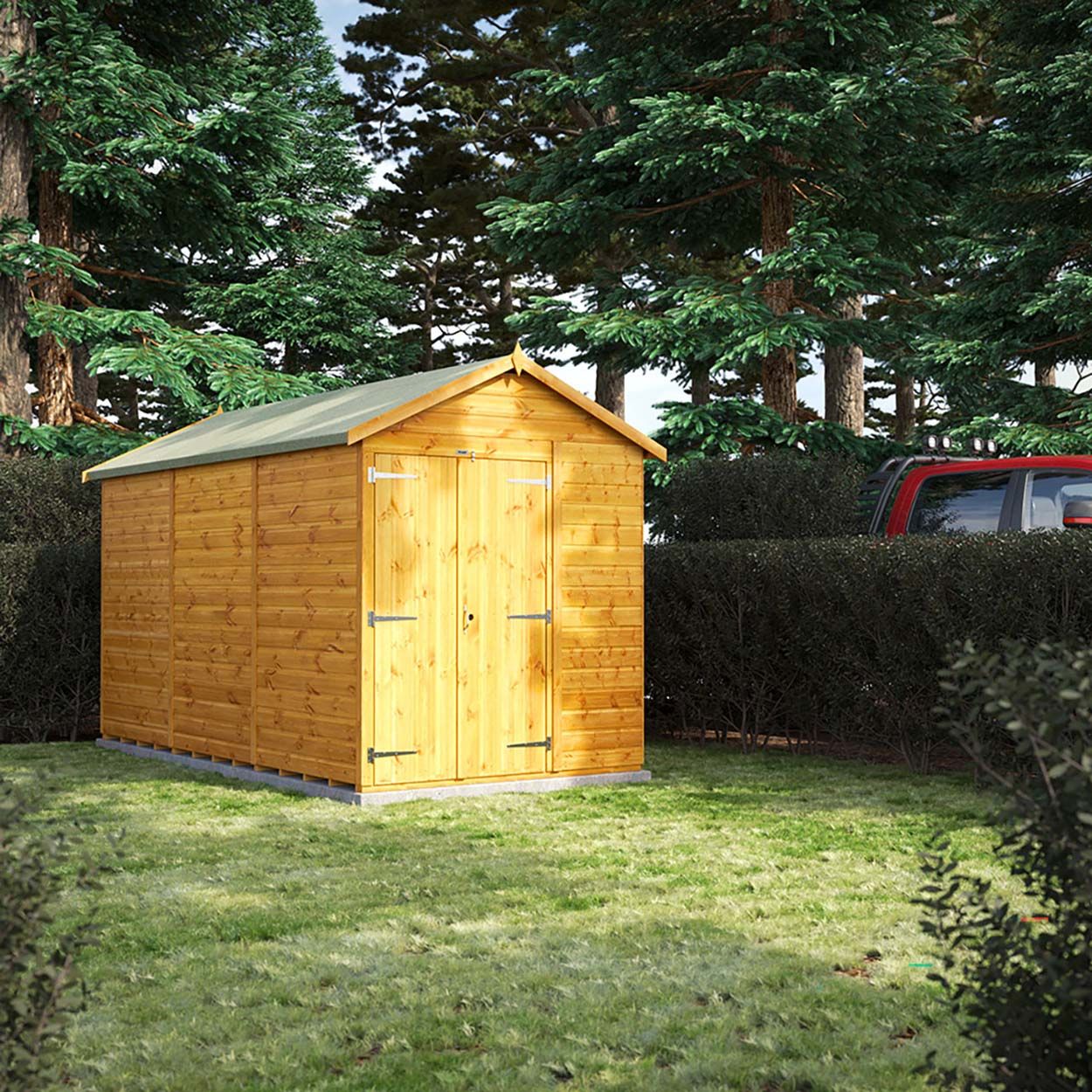 Powersheds Apex Garden Shed 12ft x 6ft WindowlesDD