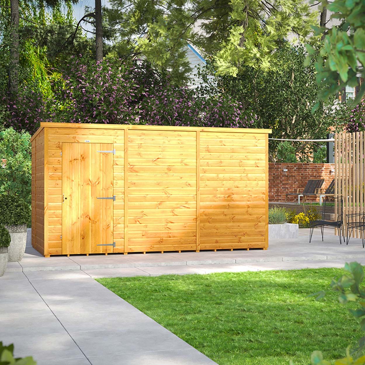 Powersheds Pent Garden Shed 12ft x 6ft Windowless