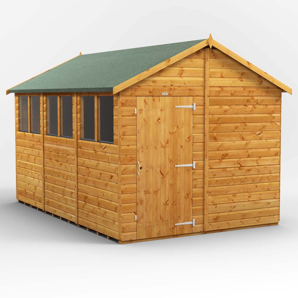 Powersheds Apex Garden Shed - 12ft x 8ft
