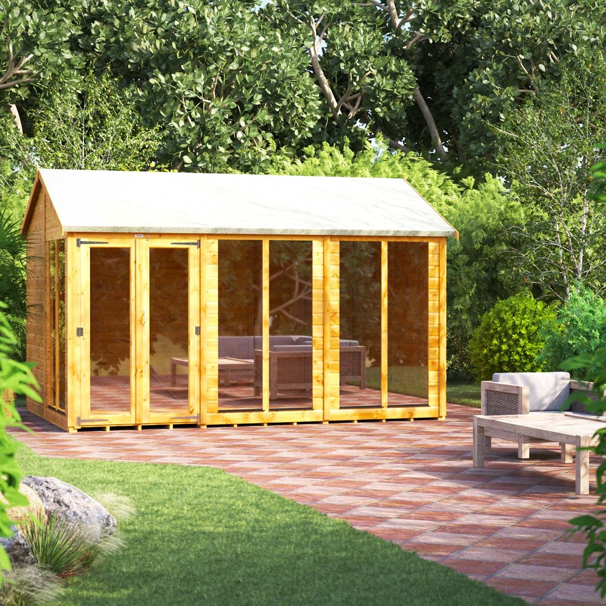Powersheds Apex Summerhouse - 12ft x 8ft