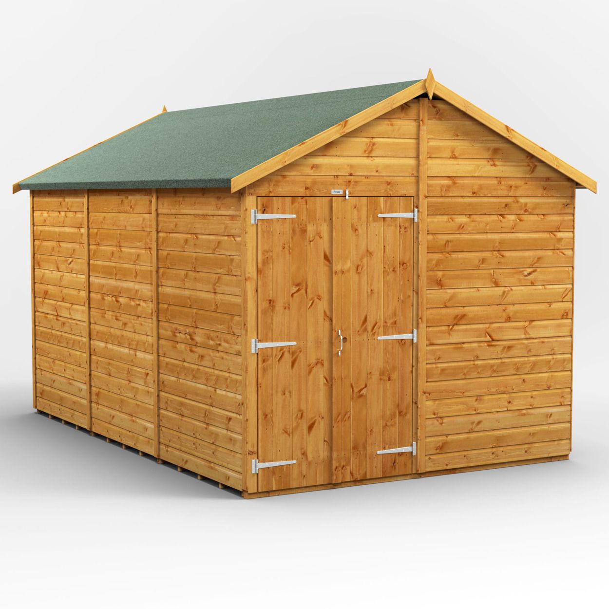 Powersheds Apex Garden Shed 12ft x 8ft WindowlesDD