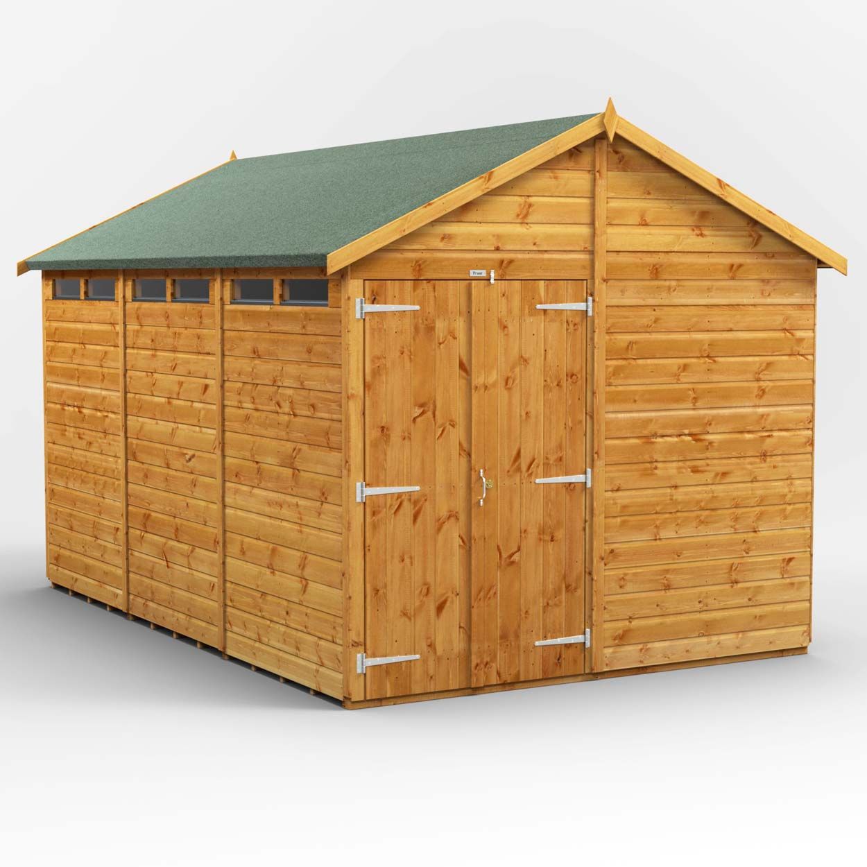 Powersheds Apex Security Shed - 12ft x 8ft - DD