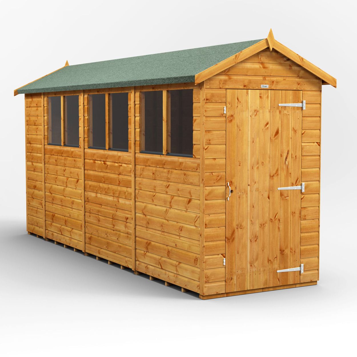 Powersheds Apex Garden Shed - 14ft x 4ft