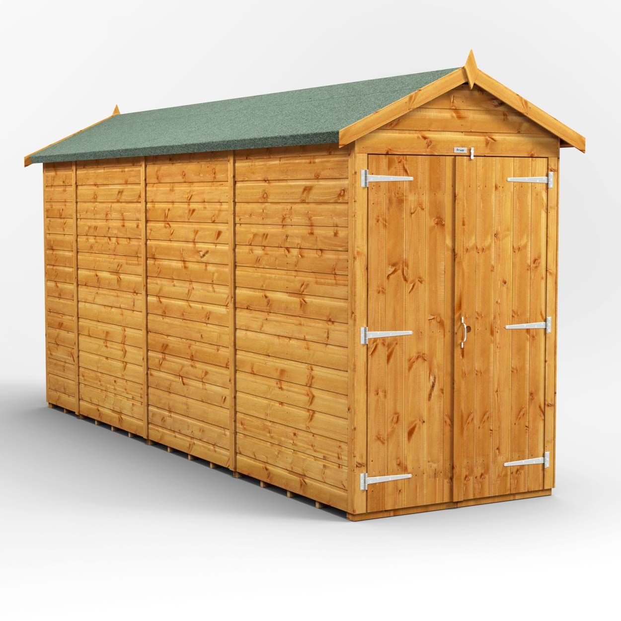 Powersheds Apex Garden Shed 14ft x 4ft WindowlesDD