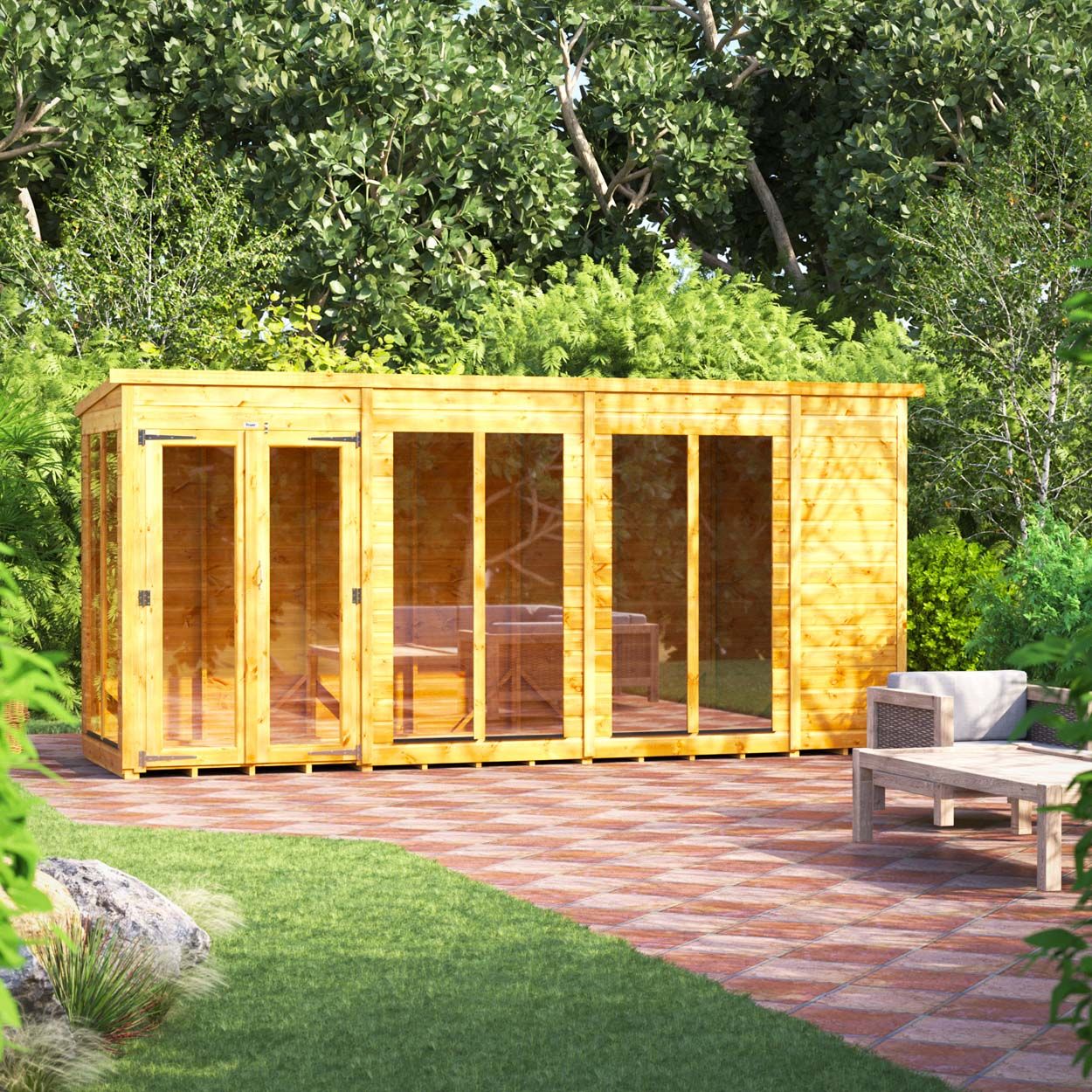 Powersheds Pent Summerhouse - 14ft x 4ft
