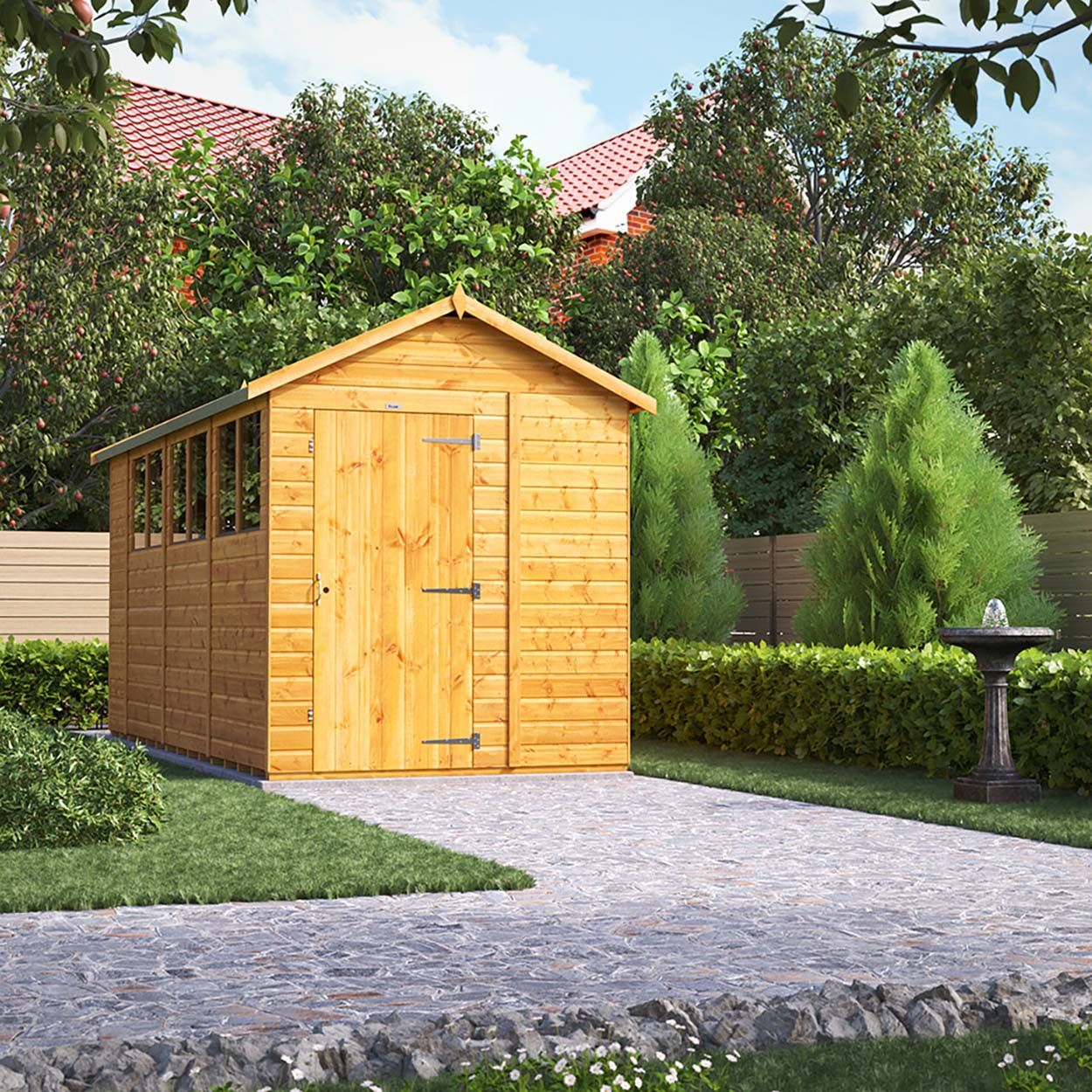 Powersheds Apex Garden Shed - 14ft x 6ft