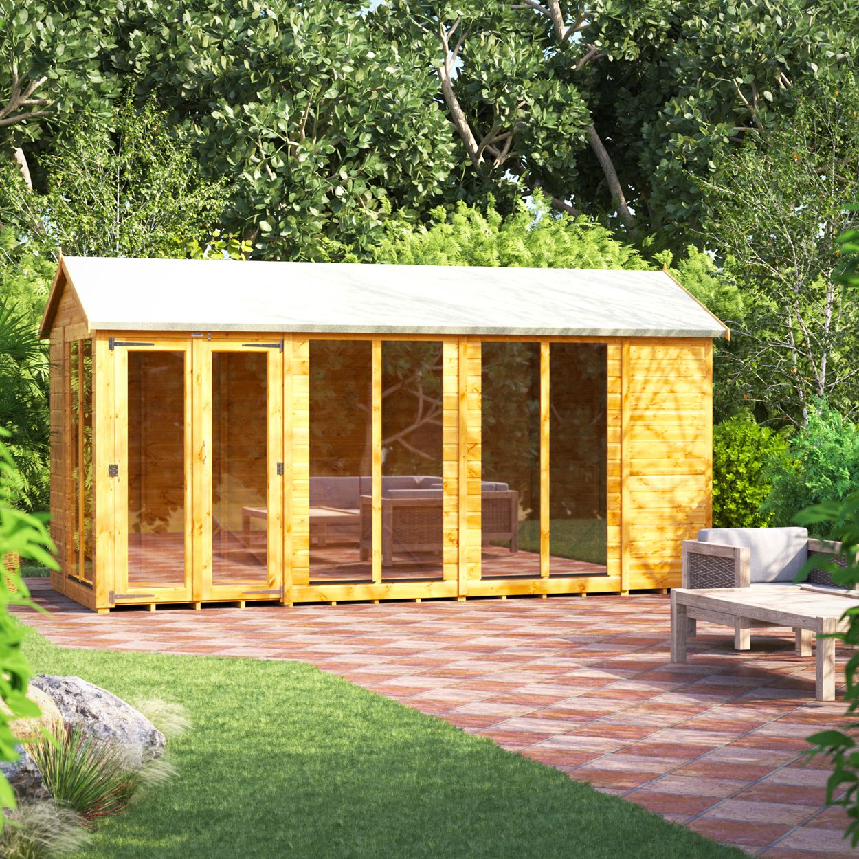 Powersheds Apex Summerhouse - 14ft x 6ft