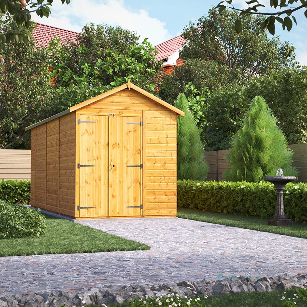 Powersheds Apex Garden Shed 14ft x 6ft WindowlesDD