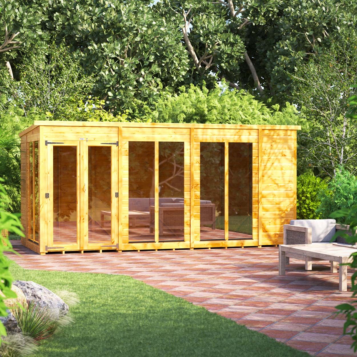 Powersheds Pent Summerhouse - 14ft x 6ft