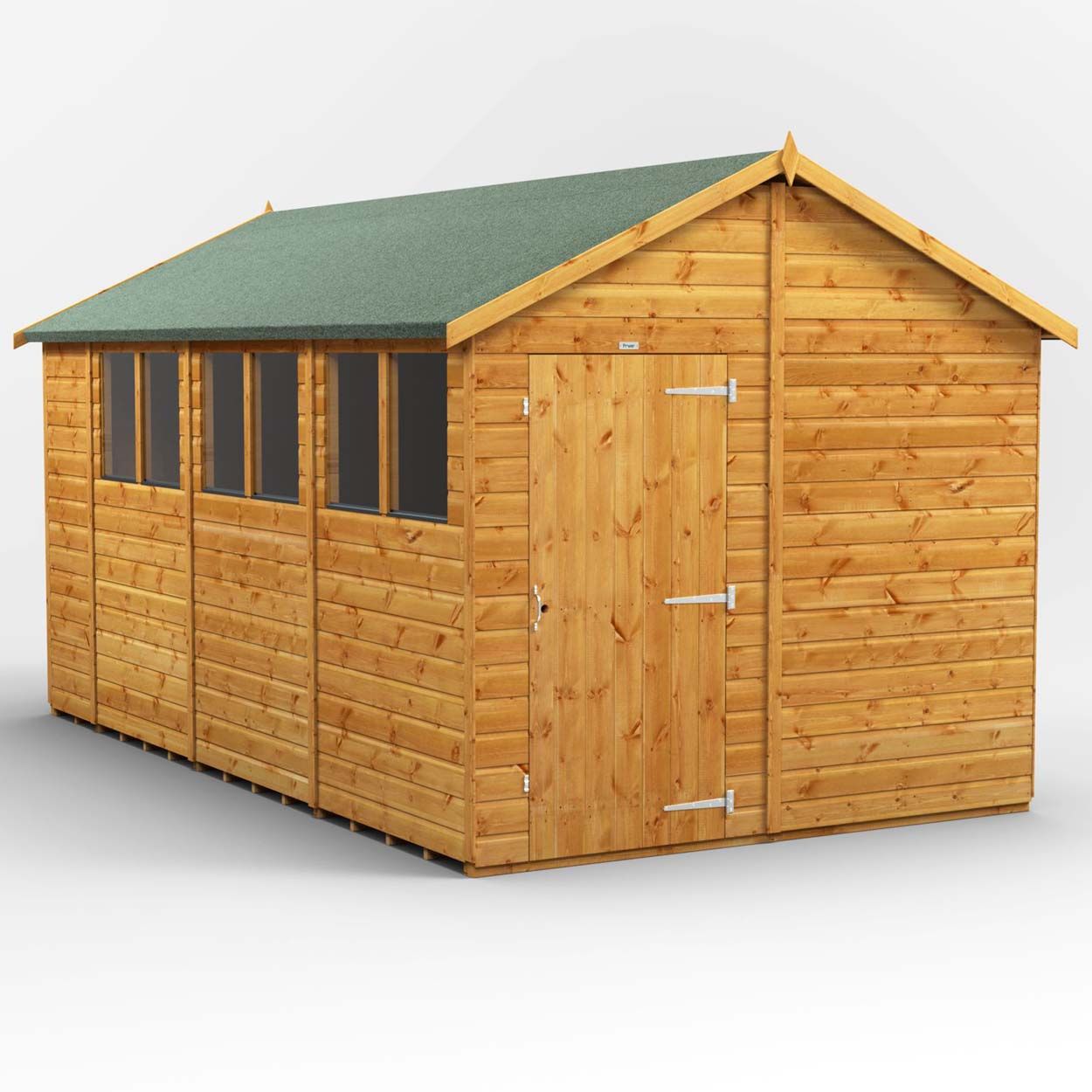 Powersheds Apex Garden Shed - 14ft x 8ft
