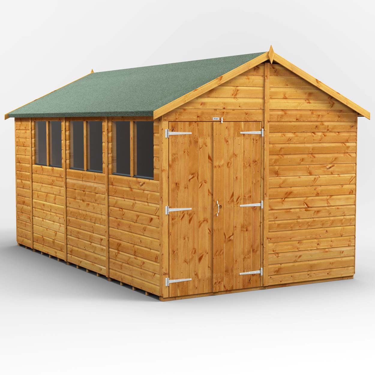 Powersheds Apex Garden Shed - 14ft x 8ft - DD