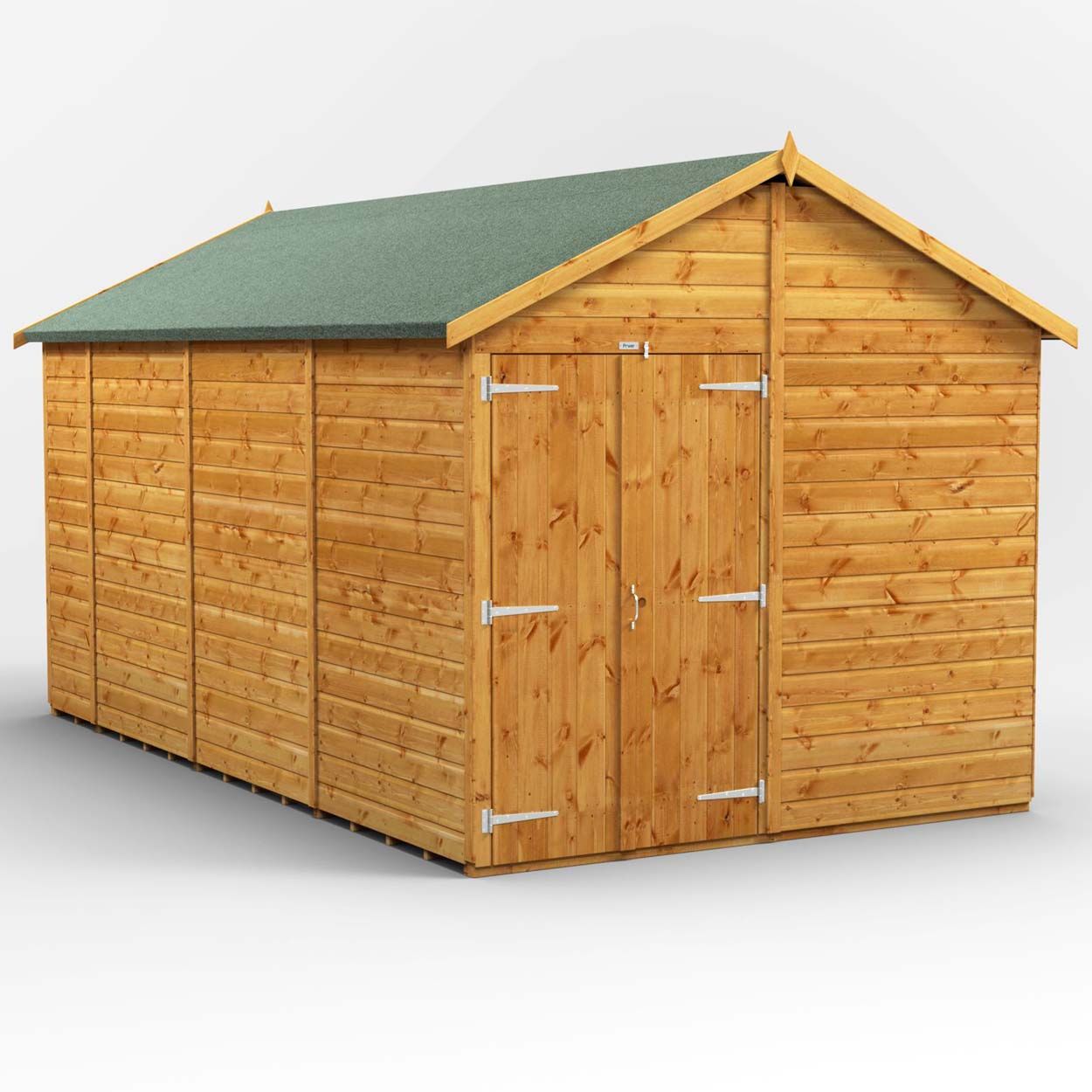 Powersheds Apex Garden Shed 14ft x 8ft WindowlesDD