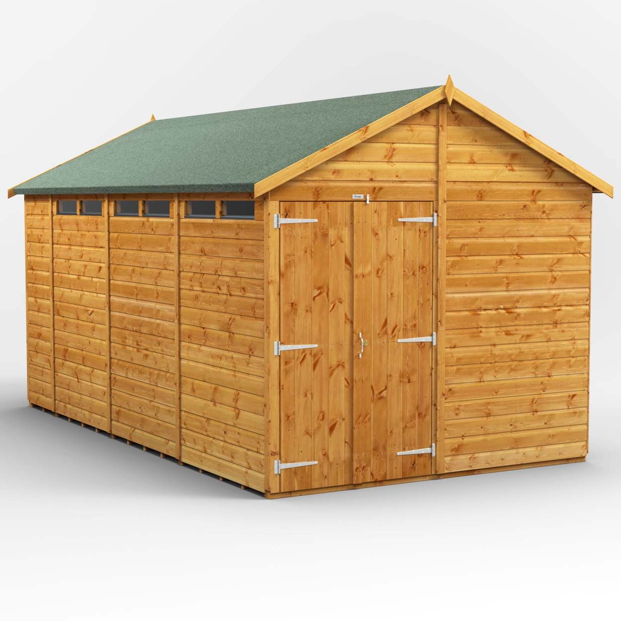 Powersheds Apex Security Shed - 14ft x 8ft - DD