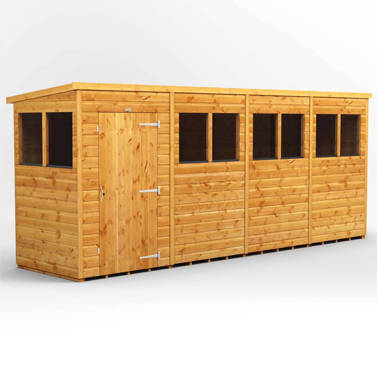 Powersheds Pent Garden Shed - 16ft x 4ft