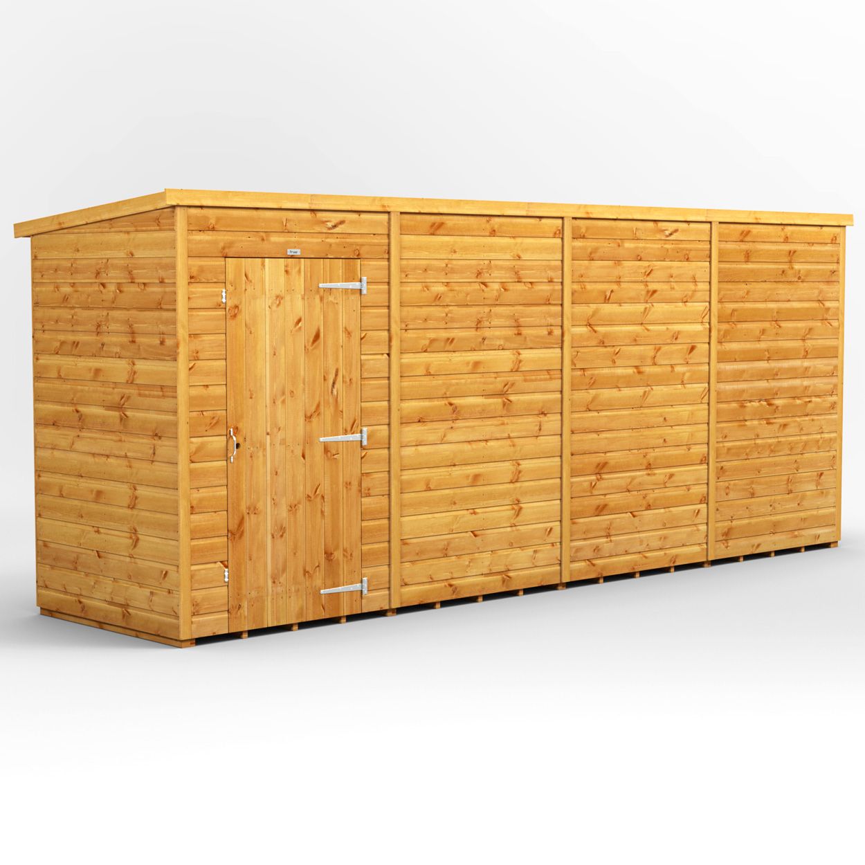Powersheds Pent Garden Shed 16ft x 4ft Windowless