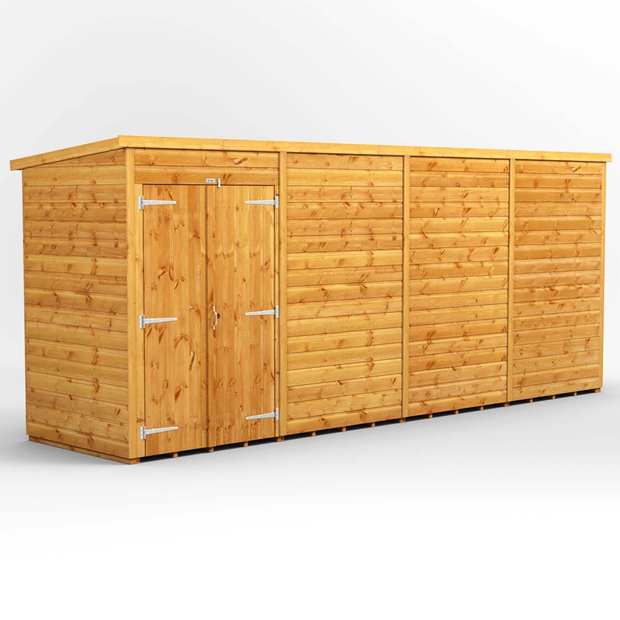 Powersheds Pent Garden Shed 16ft x 4ft WindowlesDD