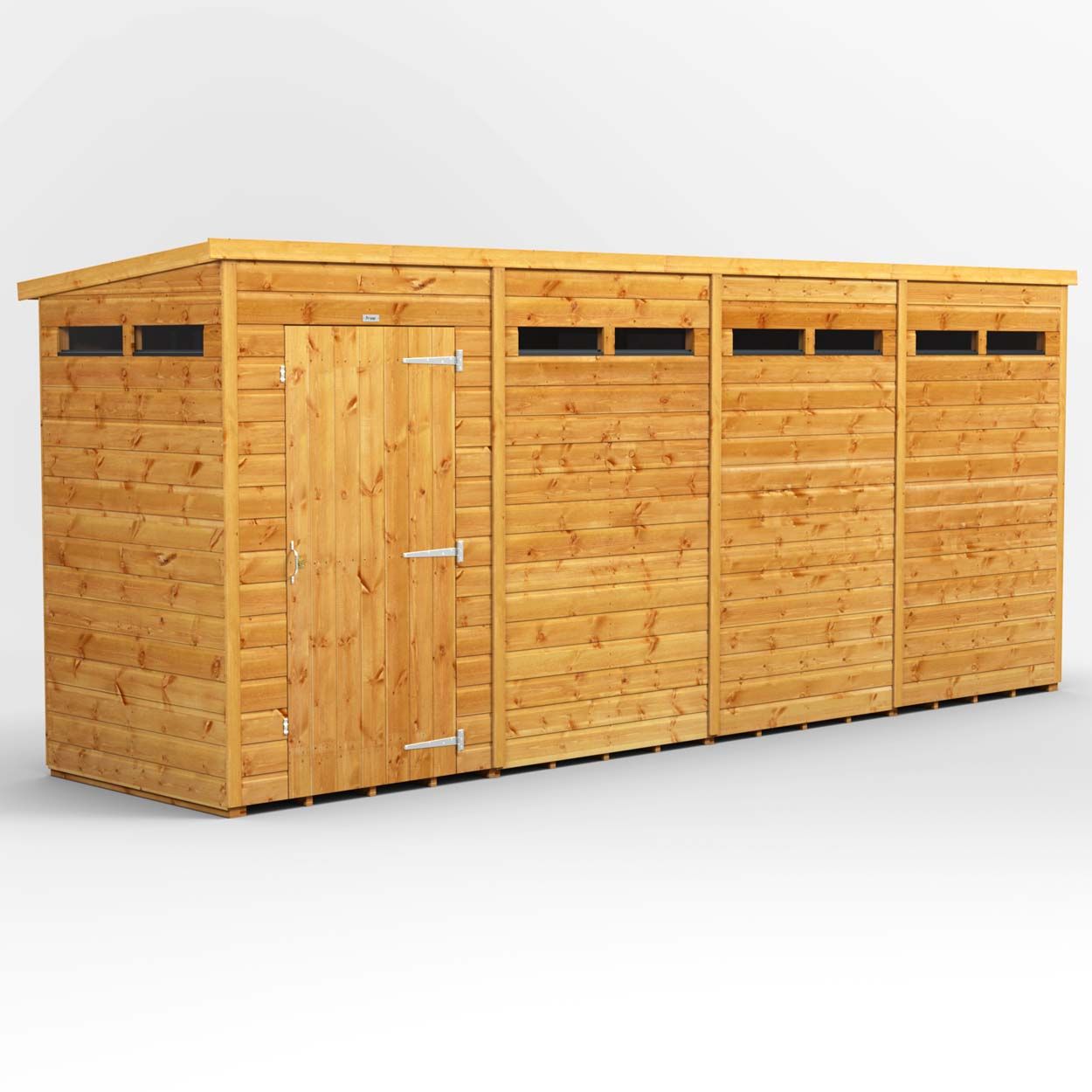 Powersheds Pent Security Shed - 16ft x 4ft